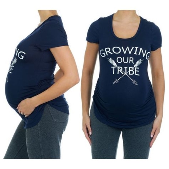 BRANDY BLU Navy Mommy's Little Star Tee sz M NEW - Picture 2 of 6